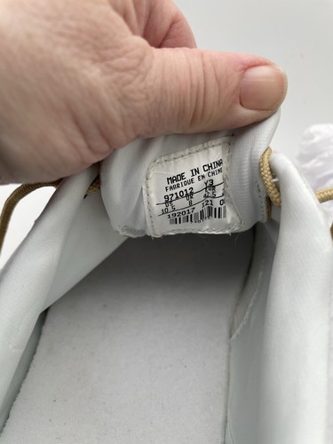 Nike Women's size 10.5 Golf Cleats Airliner White w Tan Saddle Lace-Up Shoes - Picture 9 of 9