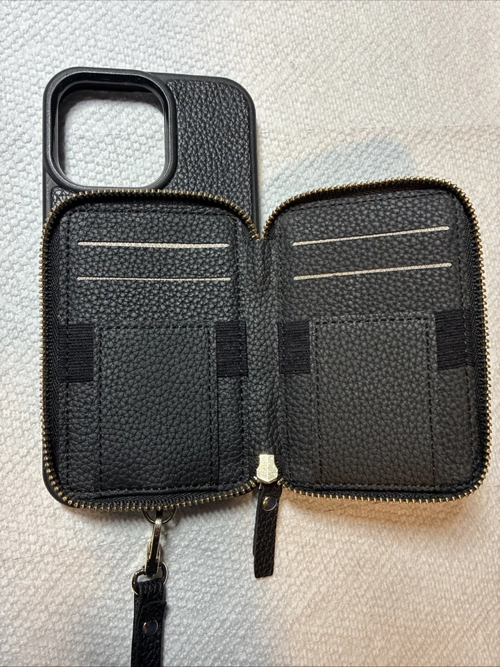 ZVE iPhone 14 Pro Max Cartera Estuche Cremallera Cuero Negro Magsafe - Devolución Foto 3 de 3