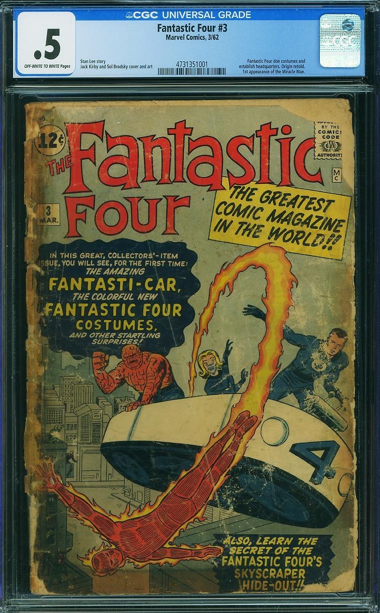 1962年 Fantastic Four #3 CGC 2.0 アメコミ Fantastic Four #3 Value - GoCollect