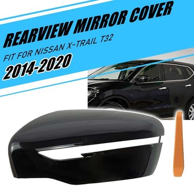 Rearview Mirror Cover Black Left For Nissan Qashqai J11 X-Trail T32 2014-2020