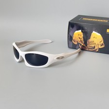 Oakley Monster Dog 00s Vintage Sunglasses White Frame Black Lenses