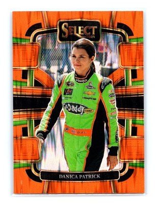 2024 Panini Select Racing #42 Danica Patrick Orange Flash Prizm Grandstand