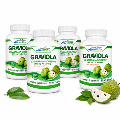 4 GRAVIOLA EXTRACT SOURSOP IMMUNE ANTIOXIDANT HEALTHY BODY NATURAL caps Energy