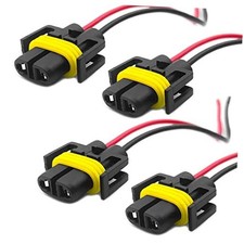 4PCS H11 H9 H8 880 881 Female Adapter Wiring Harness Sockets Wire, 9005 9006