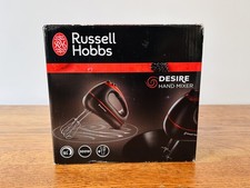 Russell Hobbs Desire Hand Mixer 5 Speed Beaters & Dough Hooks 300W Black and Red