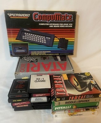 Spectravideo Compumate VCS Keyboard Boxed With Atari 2600 And Games