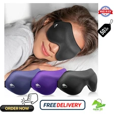 Sleep Eye Mask for Side Sleeper Men Women 3 Pack: 100% Blackout 3D Sleeping Mask