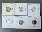 Roosevelt Dimes, 90% Silver, Lot of 6 ($.60 Face), 1960-D, 1964-P, 1964-D