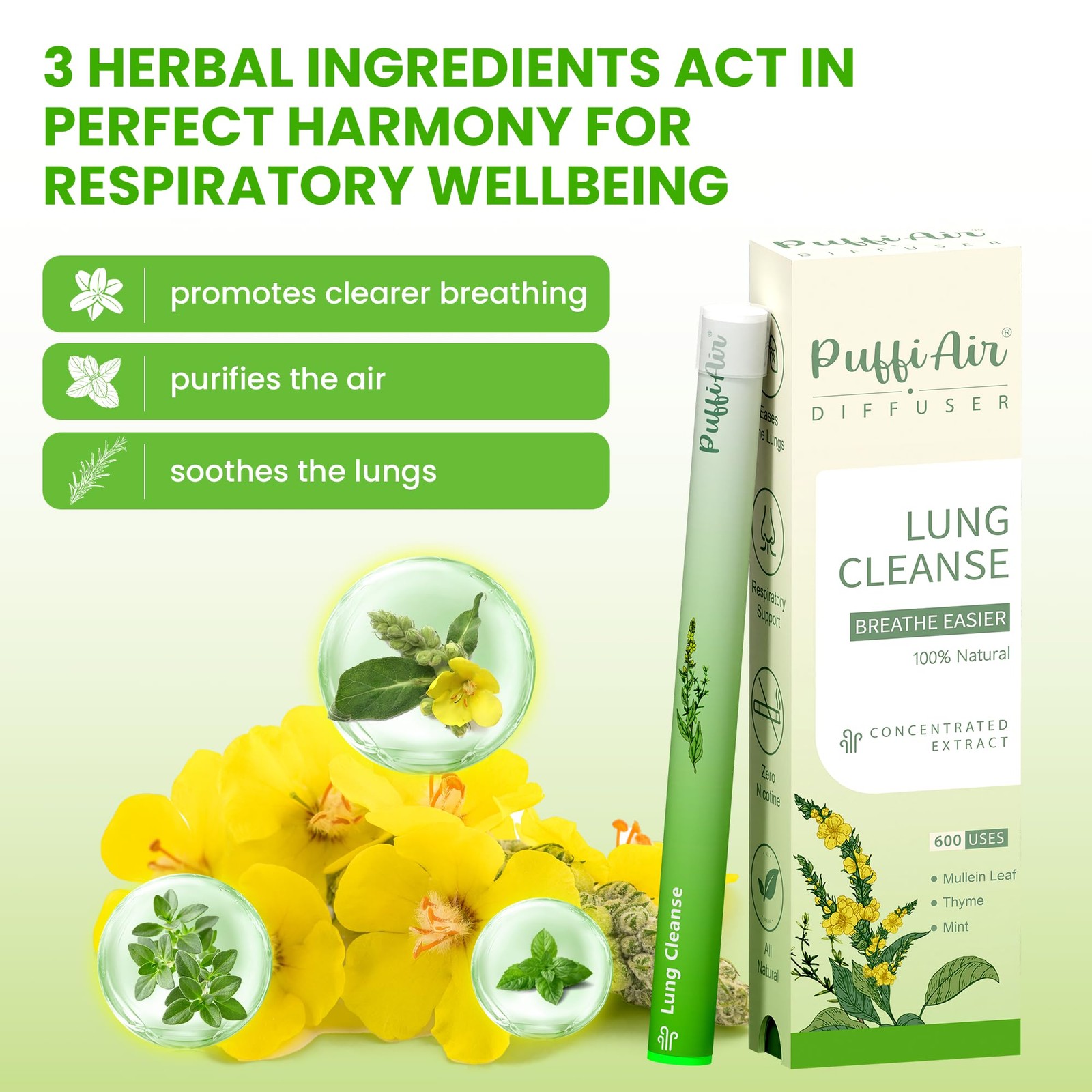 Herbal Diffuser Pen, Lung Cleanse Diffuser with M… - image 5