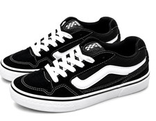 Vans Caldrone Black White Suede Mesh Sneakers Men's Size 7 VN0A5JM2BA2 NIB