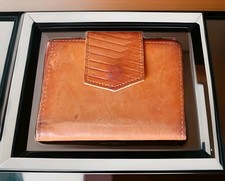 Princess Gardner Snap Folding Billfold Lambskin Vintage Leather Wallet F
