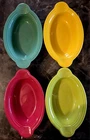 Fiesta Ware Four Oval  Single Serve Cassserole Dishes HLC Four Colors with Tags