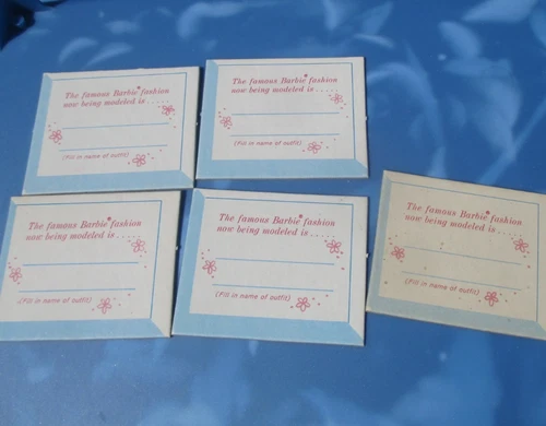 Vintage Barbie 1962 Fashion Shop Cardboard Modeling Cards VHTF