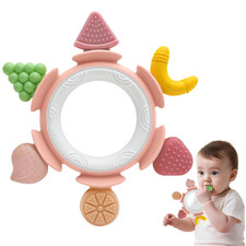 Baby Teething Toys for Babies 3-12 Months, Silicone Teething Rings for Babies, I