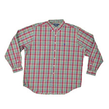 Ralph Lauren Classic Fit XL Plaid Button Down Shirt 100 Cotton Long Sleeve Mult