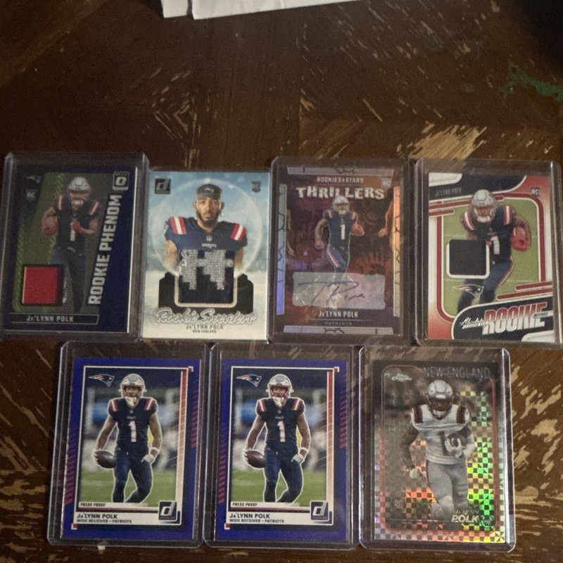 Ja'Lynn Polk New England Patriots Rookie Lot auto (7)
