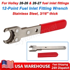 Wrench 4 for holley 26-26 26-27 fuel inlet fitting 12 point use with line on off