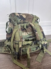 USGI MOLLE II Large Rucksack Woodland with Belt Padded Straps Vintage Not Bad