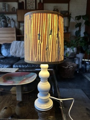 Vintage 1970s Doulton Sheerlite Bobbin Lamp Base In White - Rewired And Pat Test