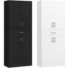 HOMCOM 71" Kitchen Pantry Cabinet with Drawer and Adjustable Shelf