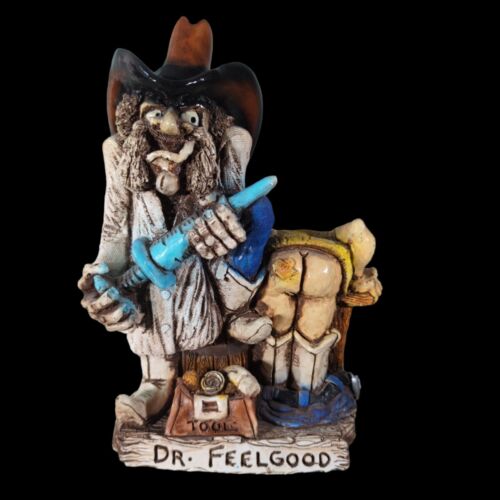90s Vtg Dr Feelgood Cowboy Figurine Bill Vernon Doctor GoodShade Tree Creations - Picture 1 of 6