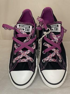 Dark Purple Sneakers Outfit NIB CONVERSE ALL-STAR Black Purple