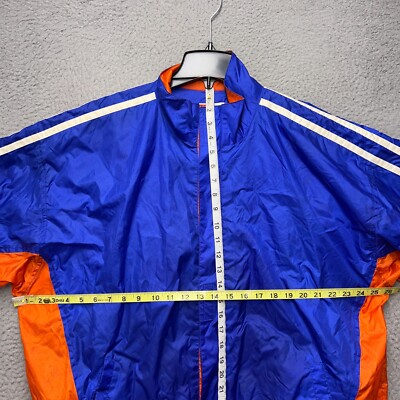レア Wilson ジャージジャケット ネイビー/オレンジ 上下セット Vintage Wilson Windbreaker Jacket Mens 2X Blue Orange Lined Tennis