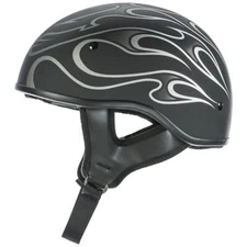 Fly Racing .357 Flame Black/Gray Motorcycle Half Helmet DOT Adult Sizes XS