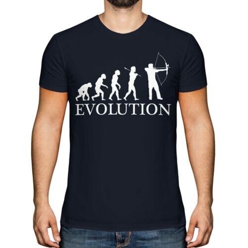 Tiro con Arco Evolution Of Man Hombre Camiseta Top Regalo Lazo Y Flecha