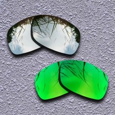 US Silver Green Polarized Replacement Lenses For-Oakley Ravishing