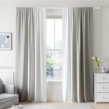 Ombre 100 Blackout Curtains 84 Inches Long 2 52"W x 84"L Pack of 2 Grey