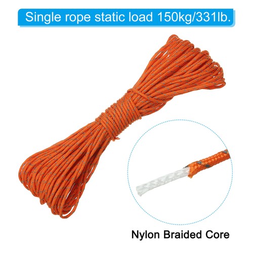 Reflektierende Abspannleine Camping Paracord 2mm Zeltschnur Abspannleine Seil orange - Bild 3 von 11