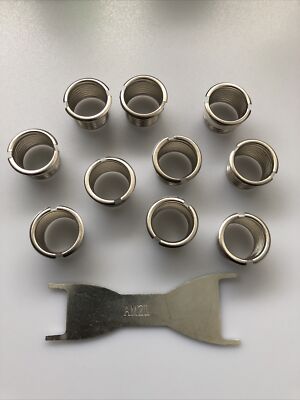 10x G9 Gewindering mit Schraubenschlüssel 20mm für g9 Fassung Lampenschirm Ring