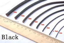 authentic Leather Round Black Cord DIY  Making String 1.5mm 2mm 3mm 4mm-6mm 8mm