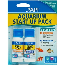API Aquarium Start Up Pack Two 1oz Bottles API Stress Coat and API Quick Start