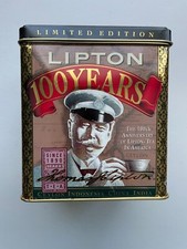 Lipton 100 Years Anniversary Metal Tea Tin Collectors Vintage 1990
