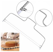 Tortenbodenteiler verstellbar mit 2 Edelstahl Draht Tortenschneider Tortenbodens