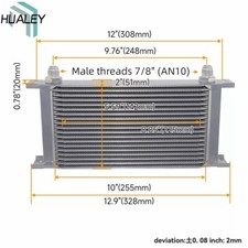 19 Row 10an Aluminum Engine Transmission Oil Cooler -silver Fit For Universal 19 Row 10an Aluminum Engine Transmission Oil Cooler -silver Fit For Universal
