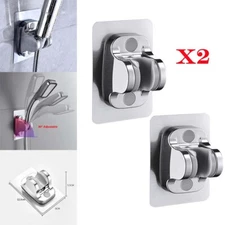 2Pcs Universal Adjustable Shower Head Holder Adhesive Wand holder Wall Mount USA