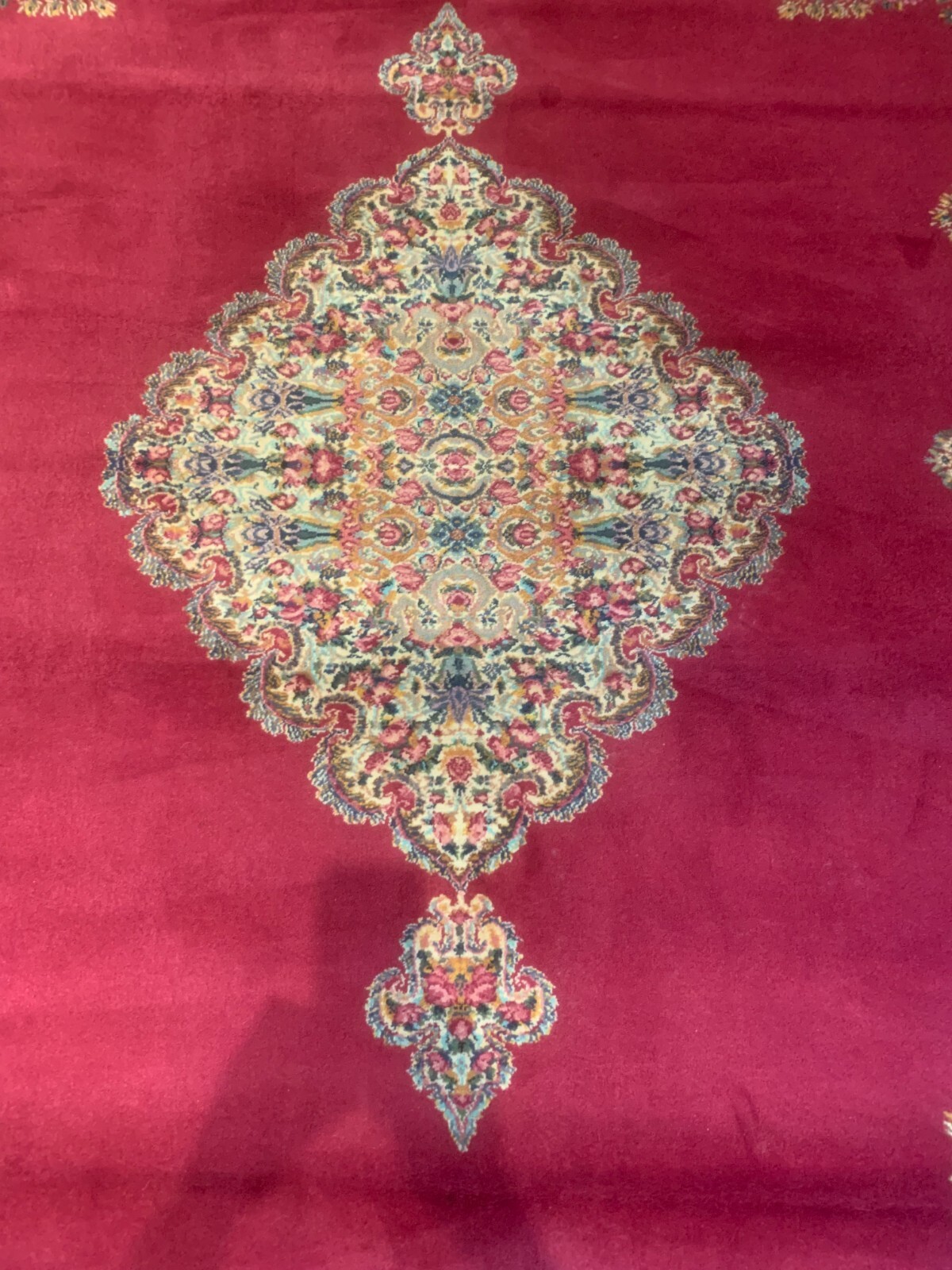 10x12 Karastan Rug Red Medallion Kirman 762 Wool Karastan Carpet Vintage eBay