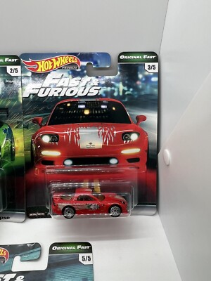 ミニカー HotWHeeLs FAST&d FURIOUS ORIGINAL FAST Hot Wheels Premium Fast And Furious Original Fast Complete Set Of