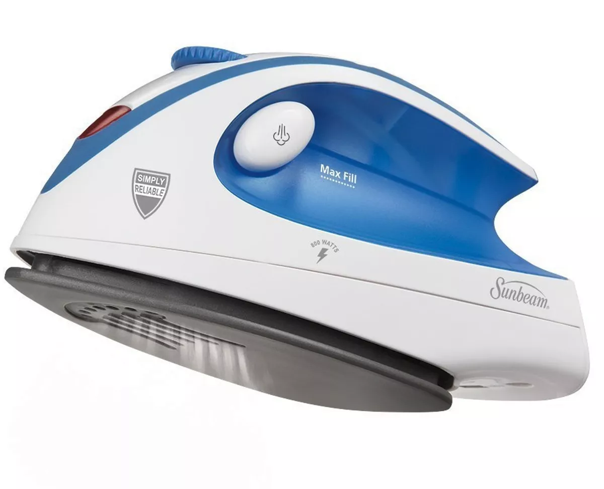 Sunbeam Compact Size Travel Mini Iron Dual Voltage 120V 240V Dry