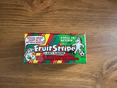  Fruit Stripe Gum Zebra Gum 1-Pack 17-Sticks Retro Collectible 