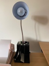 Mainstays 15" Organizer Desk Lamp Black with USB Port  AC Outlet  
