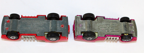 2 Matchbox Superfast No. 19 Road Dragster Lesney Red Purple 1970 Box - Picture 10 of 18