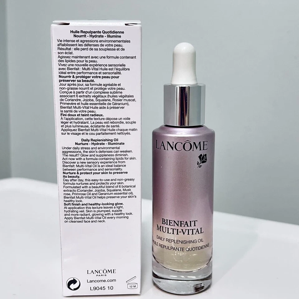 Nuevo aceite de reposición diaria multivital Lancome Bienfait tamaño completo 30 ml/1 oz Foto 4 de 4