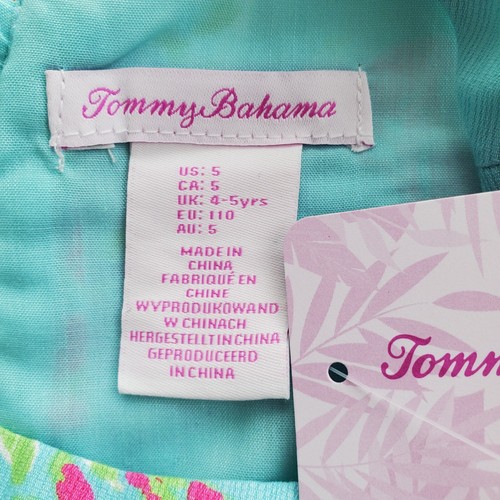 Tommy Bahama Girl Shift Dress Sleeveless Tropical Size 5 Colorful Resort - Picture 4 of 6