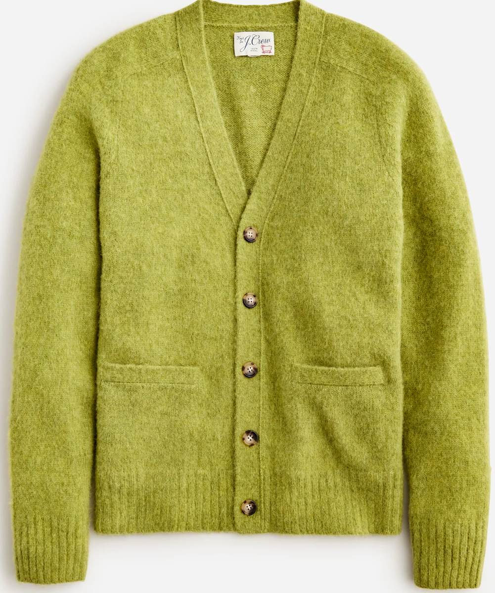 NWT J.Crew Green 100% Wool Brushed Cardigan Sweater Pockets NWT J.Crew Green 100% Wool Brushed Cardigan Sweater Pockets