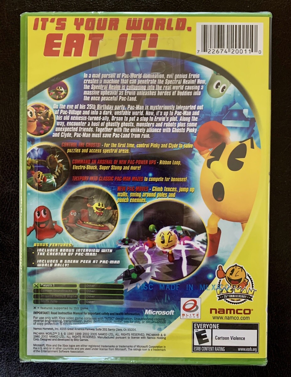 Pac-Man World 3 Pacman Microsoft Xbox 2005 Brand New Factory