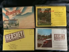 Lot of 4 Vintage Souvenir Postcard Folders Hershey, PA
